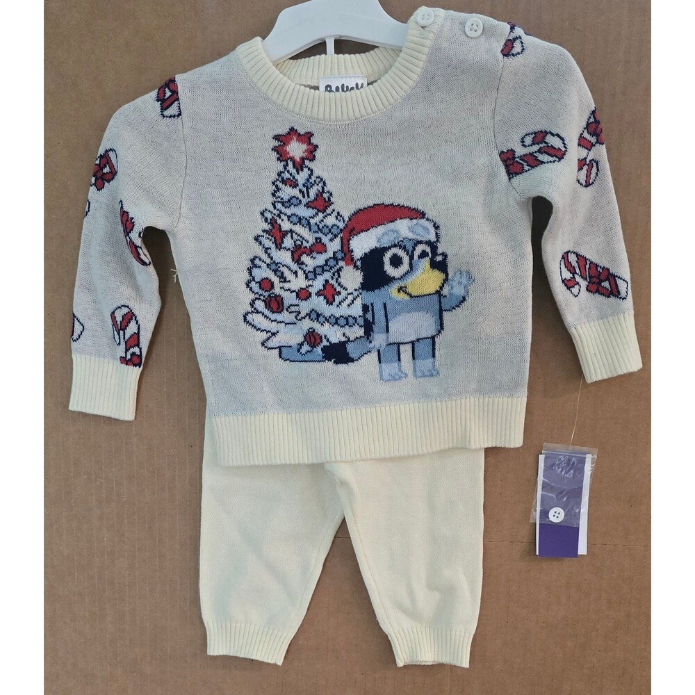 Bluey 0-3m Sweater Pants set Unisex